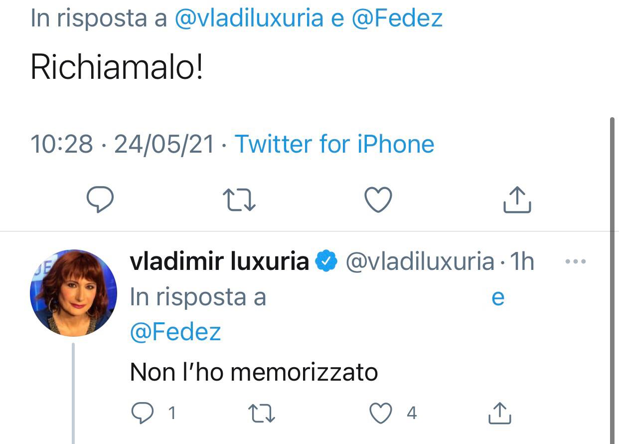 Vladimir Luxuria su Twitter