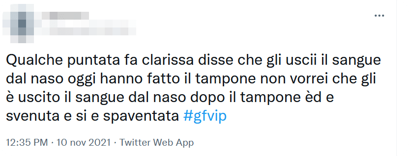 gf vip tampone