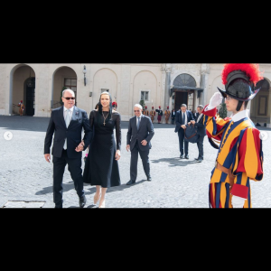 Alberto e Charlene di Monaco dal Papa