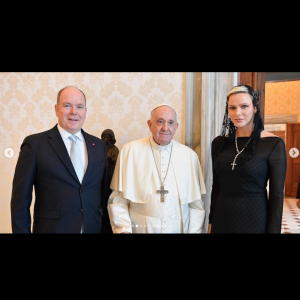 Alberto e Charlene di Monaco dal Papa
